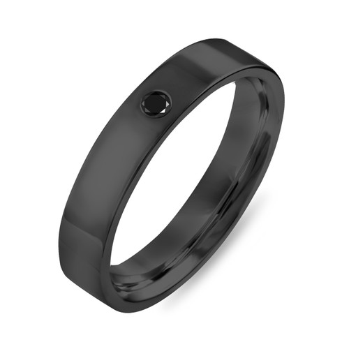 Black Diamond Wedding Band Vintage Wedding Ring Unique Wedding