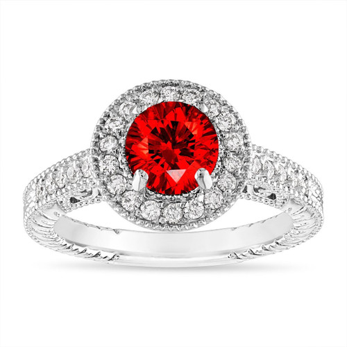 Carat Red Diamond Engagement Ring, Fancy Red Diamond Wedding