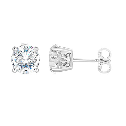 Shiny and Elegant 2 Carat Moissanite Stud Earrings
