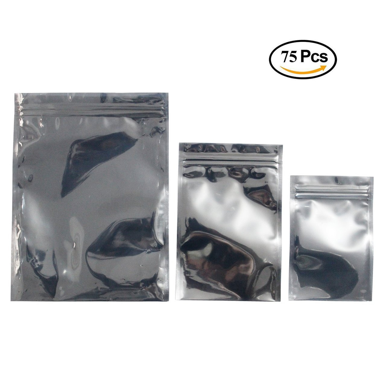 LJY 75 Pieces Antistatic Resealable Bags for SSD HDD and