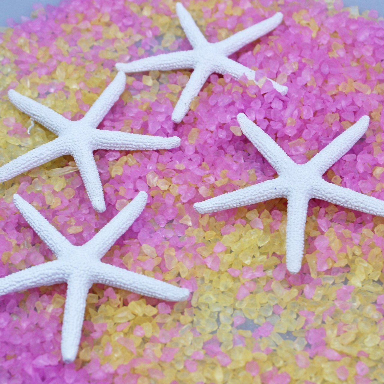 SUBANG 20 Pieces Starfish White Resin Pencil Finger Sea Star for Wedding Party Christmas Decor