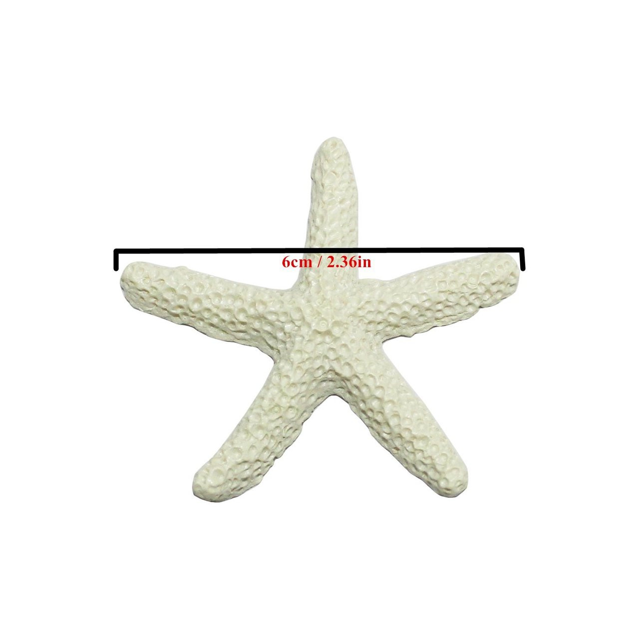 LJY 25 Pieces 2.3 Inches Beige Resin Pencil Finger Starfish for Wedding ...