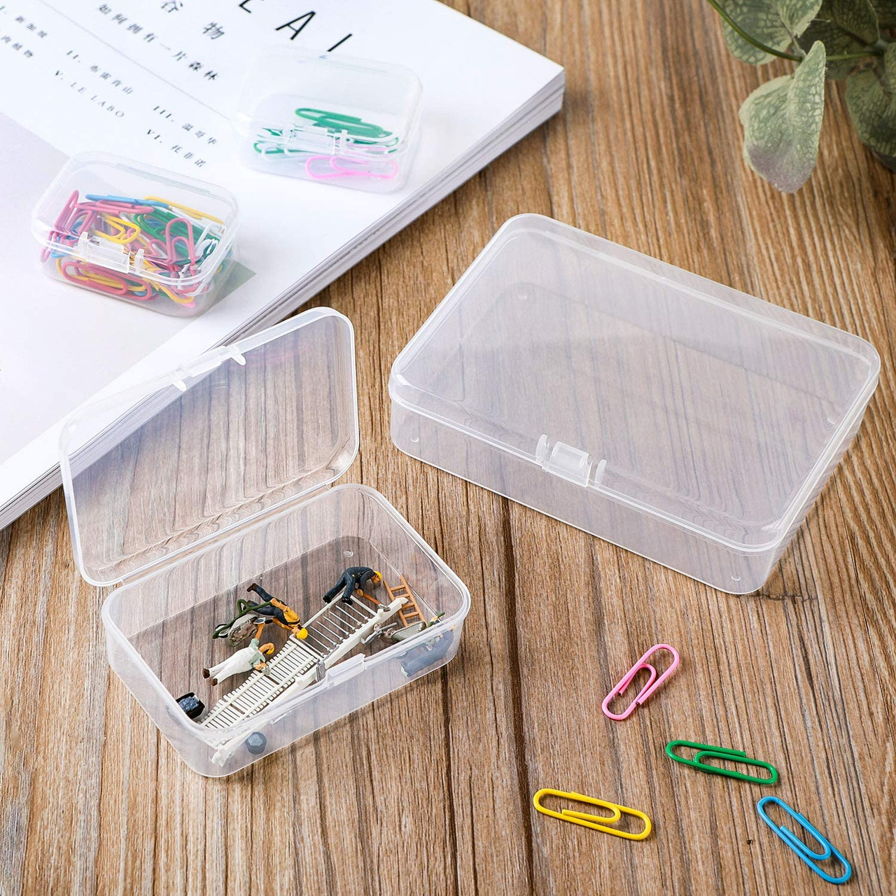 LJY 28 Pieces Mixed Sizes Rectangular Empty Mini Plastic Storage Containers  with Lids - LJY Technology Inc Official Website