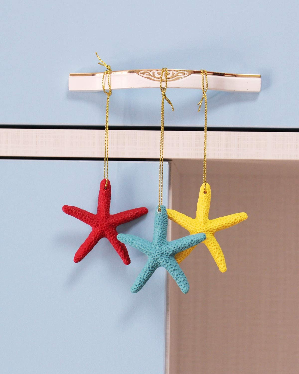 XIUSHUI 16Pcs White Blue Starfish for Crafts Resin, Pencil Finger Starfish  Decor, Flatback Starfish Ornaments for Wedding Decor Beach Theme Party