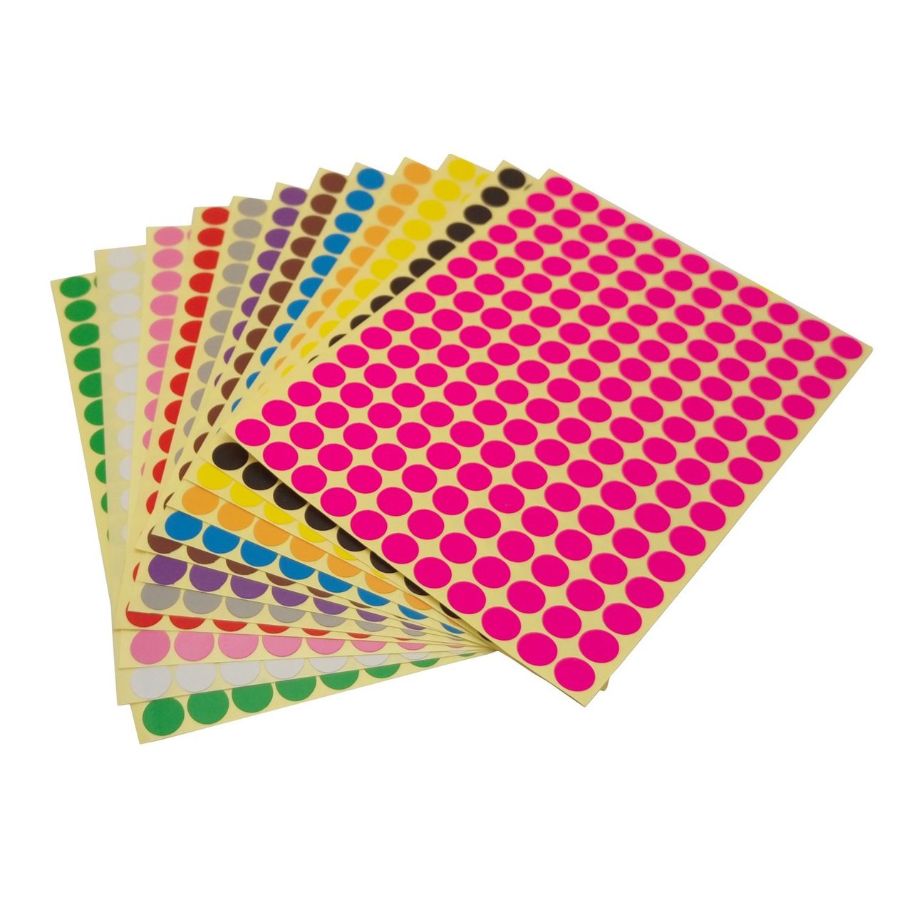 6mm Round 10mm Square 10 x 20mm 20 x 30mm Colour Code Dot Stickers Sticky Label 
