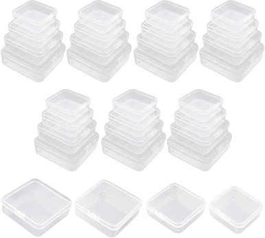 LJY 6 Pieces Rectangular Empty Mini Clear Plastic Organizer Storage Box  Containers with Hinged Lids (7.1 x 4.3 x 1.2 inch, Transparent) - LJY  Technology Inc Official Website