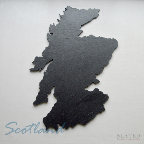 Our stunning slate in the shape of the map of Scotland can be used as a cheese board, platter or table mat. It can also be hung on the wall for use as a message board or simply as an exquisite and eye catching decoration for the home.
Our Scotland slate is available in 3 sizes, small, medium and large, and is fully backed with soft red felt making the perfect Scottish gift for Scots at home or abroad. International shipping available, please get in touch to ask for prices.
Individually made and hand finished in Scotland. Our stunning slate in the shape of the map of Scotland can be used as a cheese board, platter or table mat. It can also be hung on the wall for use as a message board or simply as an exquisite and eye catching decoration for the home.
Our Scotland slate is available in 3 sizes, small, medium and large, and is fully backed with soft red felt making the perfect Scottish gift for Scots at home or abroad. International shipping available, please get in touch to ask for prices.
Individually made and hand finished in Scotland.