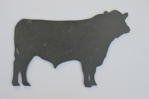 Depicting the outline of a bull, our bull shaped slate is the perfect gift for the farmer or cattle and livestock lover in your life. 
Made from beautiful natural slate and fully backed with soft felt, this slate makes a great table top decoration or coaster. The large size makes a great charcuterie or cheese platter.
Available in several sizes.