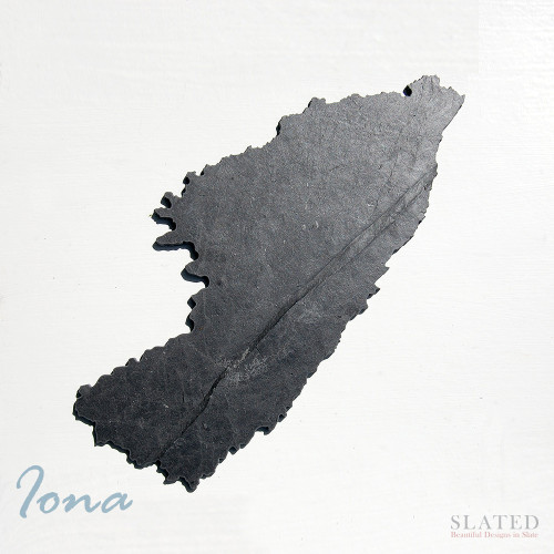 A map of the Scottish island of Iona, made of natural slate and fully backed with soft felt for use as a coaster, keepsake or the perfect little gift for those who love this beautiful little island.
16 x 7cm.
Also available in 2 large sizes for use as a trivet or table mat or as a serving platter or cheese board. A fabulous unique gift for house warmings, birthdays and weddings.