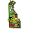 Delaware Colorful State Magnet by Classic Magnets, 2.2" x 4.7", Collectible Souvenirs Made in the USA
