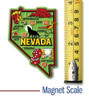 Nevada Colorful State Magnet by Classic Magnets, 2.5" x 3.6", Collectible Souvenirs Made in the USA