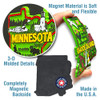 New York Colorful State Magnet by Classic Magnets, 4" x 3.1", Collectible Souvenirs Made in the USA