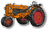 Vintage Orange & Red Tripod Tractor Magnet by Classic Magnets, Collectible Souvenirs and Gifts Made in the USA