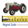 Vintage Gray & Red Tractor Magnet by Classic Magnets, Collectible Souvenirs Made in the USA