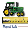 Green & Yellow Tractor with Cab Magnet by Classic Magnets, Collectible Souvenirs Made in the USA