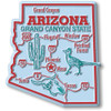 Arizona Giant State Magnet by Classic Magnets, 2.8" x 3.1", Collectible Souvenirs Made in the USA