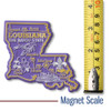 Louisiana Giant State Magnet by Classic Magnets, 3.6" x 3.3", Collectible Souvenirs Made in the USA