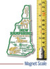 New Hampshire Giant State Magnet by Classic Magnets, 2.7" x 4.8", Collectible Souvenirs Made in the USA