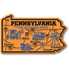 Pennsylvania Giant State Magnet by Classic Magnets, 3.8" x 2.3", Collectible Souvenirs Made in the USA