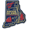Rhode Island Giant State Magnet by Classic Magnets, 3.1" x 3.7", Collectible Souvenirs Made in the USA