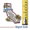 California Information State Magnet by Classic Magnets, 2.8" x 3.3", Collectible Souvenirs Made in the USA