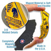 California Small State Magnet by Classic Magnets, 2.1" x 2.5", Collectible Souvenirs Made in the USA