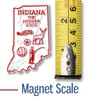 Indiana Small State Magnet by Classic Magnets, 1.6" x 2.3", Collectible Souvenirs Made in the USA