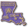 Louisiana Small State Magnet by Classic Magnets, 2.2" x 2.1", Collectible Souvenirs Made in the USA
