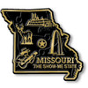 Missouri Small State Magnet by Classic Magnets, 2.2" x 1.9", Collectible Souvenirs Made in the USA