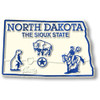 North Dakota Small State Magnet by Classic Magnets, 2.2" x 1.4", Collectible Souvenirs Made in the USA