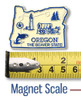 Oregon Small State Magnet by Classic Magnets, 2.1" x 1.5", Collectible Souvenirs Made in the USA