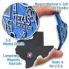 Texas Small State Magnet by Classic Magnets, 2.3" x 2.2", Collectible Souvenirs Made in the USA