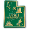 Utah Small State Magnet by Classic Magnets, 1.5" x 1.9", Collectible Souvenirs Made in the USA