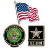 U.S. Army Magnet Set by Classic Magnets, 3-Piece Set, Collectible Souvenirs Made in the USA