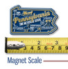 Pennsylvania Premium State Magnet by Classic Magnets, 2.7" x 1.7", Collectible Souvenirs Made in the USA