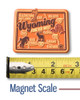 Wyoming Premium State Magnet by Classic Magnets, 2.3" x 1.8", Collectible Souvenirs Made in the USA