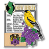 New Jersey State Montage Magnet by Classic Magnets, 3" x 3.3", Collectible Souvenirs Made in the USA
