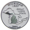 Michigan State Quarter Magnet by Classic Magnets, Collectible Souvenirs Made in the USA