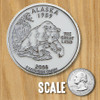 Washington State Quarter Magnet by Classic Magnets, Collectible Souvenirs Made in the USA