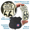 Giant Route 66 Shield Highway Sign Magnet by Classic Magnets, Collectible Souvenirs Made in the USA