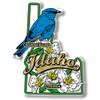 Idaho State Bird and Flower Map Magnet by Classic Magnets, Collectible Souvenirs and Gifts Made in the USA