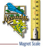 Nevada State Bird and Flower Map Magnet by Classic Magnets, Collectible Souvenirs Made in the USA