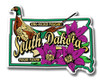 South Dakota State Bird and Flower Map Magnet by Classic Magnets, Collectible Souvenirs and Gifts Made in the USA
