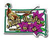 South Dakota State Bird and Flower Map Magnet by Classic Magnets, Collectible Souvenirs Made in the USA