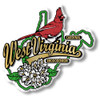 West Virginia State Bird and Flower Map Magnet by Classic Magnets, Collectible Souvenirs Made in the USA