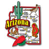 Arizona Jumbo State Magnet by Classic Magnets, Collectible Souvenirs Made in the USA