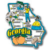 Georgia Jumbo State Magnet by Classic Magnets, Collectible Souvenirs Made in the USA