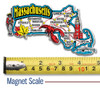Massachusetts Jumbo State Magnet by Classic Magnets, Collectible Souvenirs Made in the USA