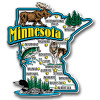 Minnesota Jumbo State Magnet by Classic Magnets, Collectible Souvenirs Made in the USA