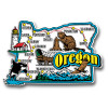 Oregon Jumbo State Magnet by Classic Magnets, Collectible Souvenirs Made in the USA